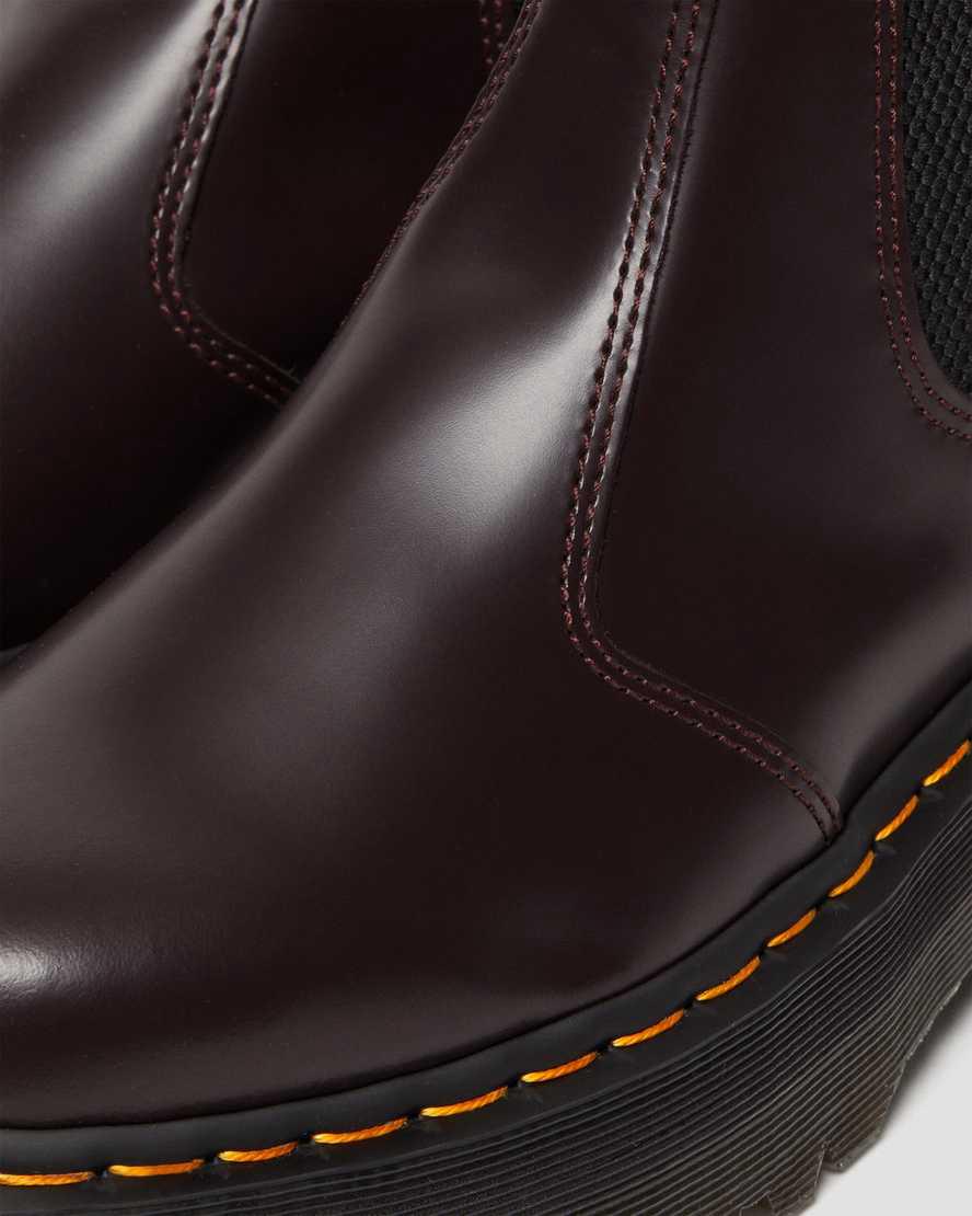 Botines Dr Martens 2976 Smooth Leather Platform Chelsea Hombre Burdeos  España |  20748-DCOI
