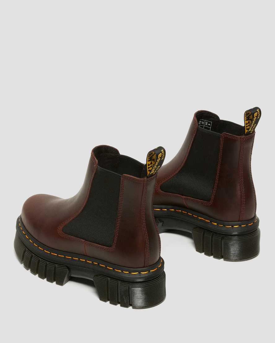 Botines Dr Martens Audrick Brando Leather Platform Chelsea Hombre Marrones  España |  14853-XHZV