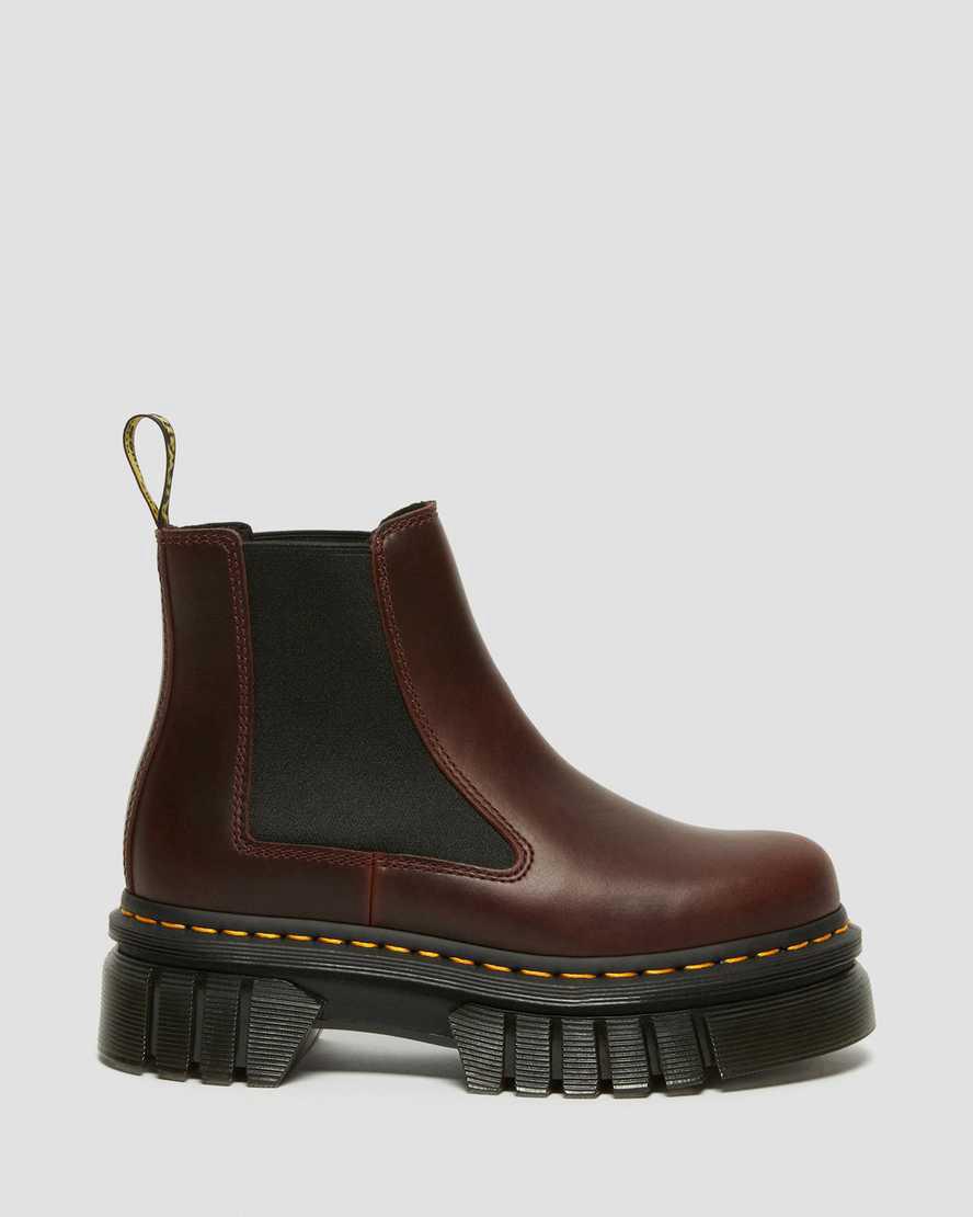 Botines Dr Martens Audrick Brando Leather Platform Chelsea Hombre Marrones  España |  14853-XHZV