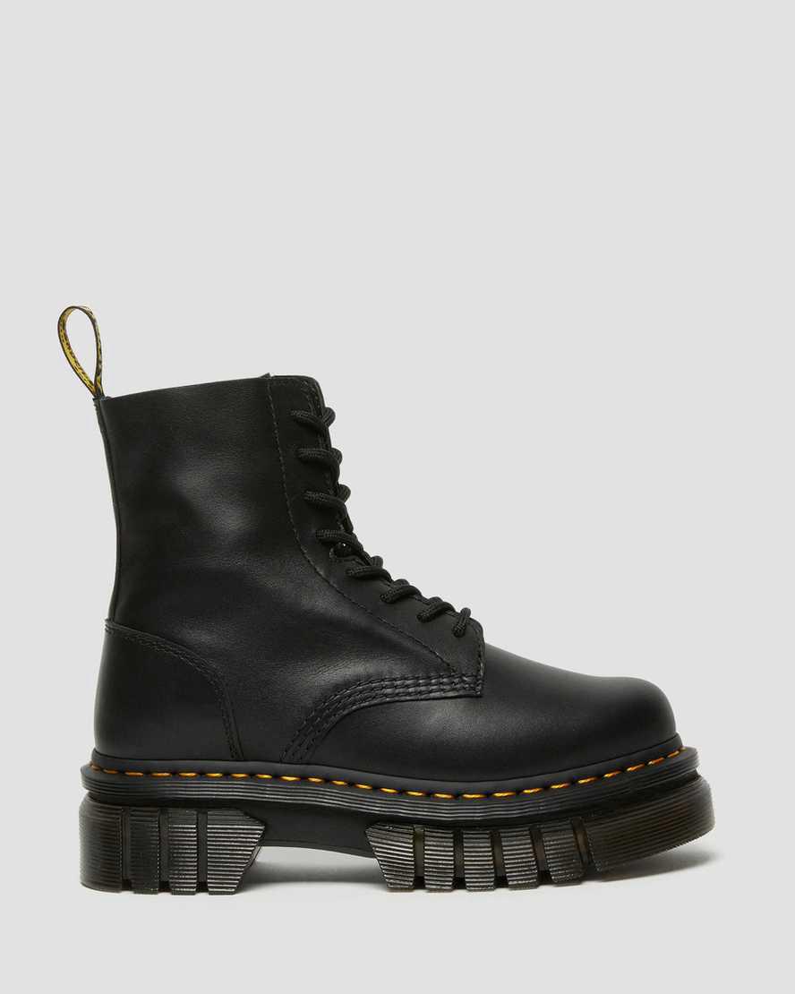 Botines Dr Martens Audrick Nappa Leather Platform Mujer Negras  España |  71694-MCKO