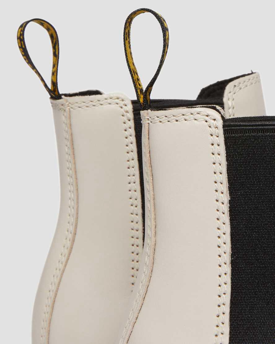 Botines Dr Martens Audrick Nappa Leather Platform Chelsea Mujer Gris  España |  75903-NYOP