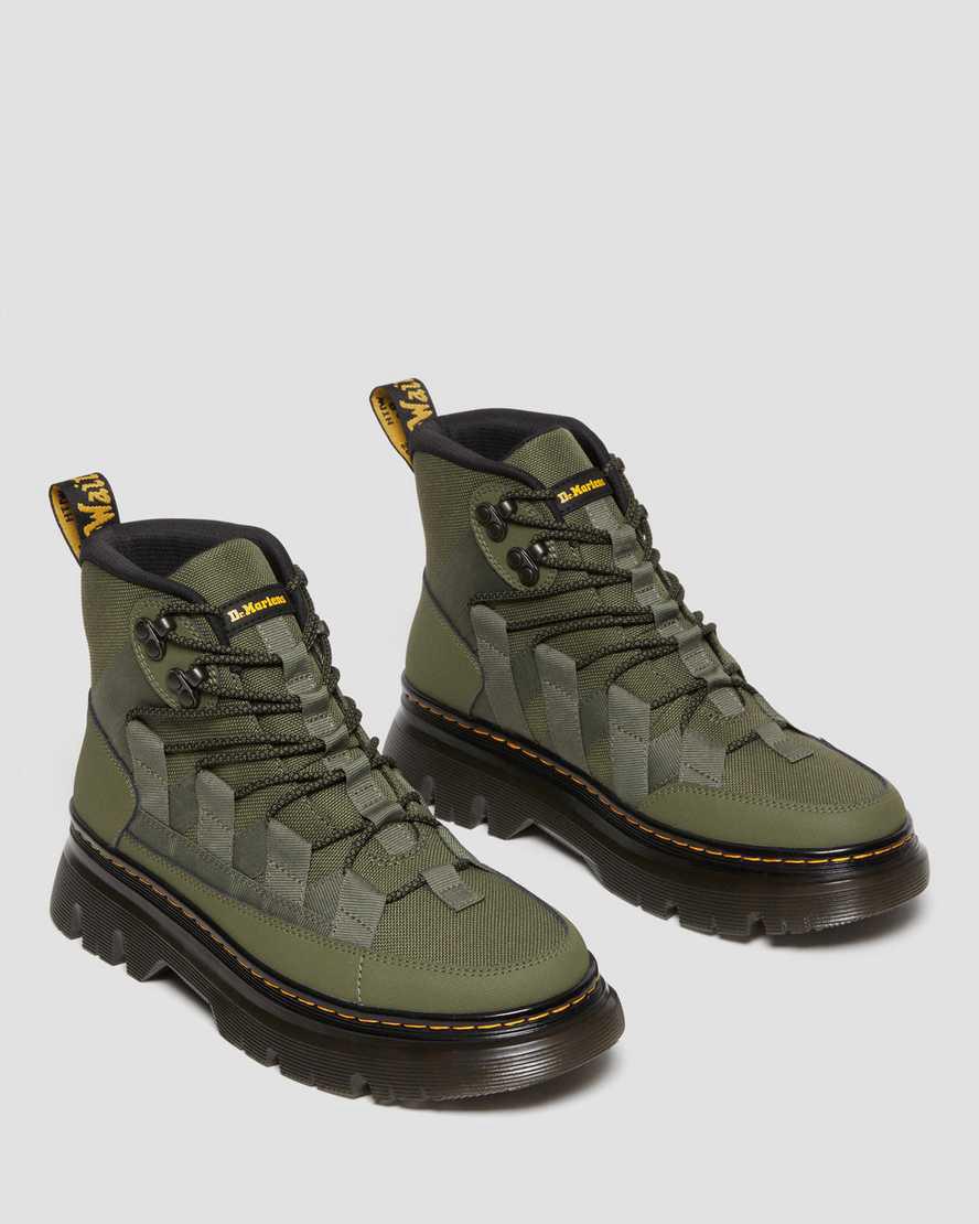 Botines Dr Martens Boury Leather Hombre Kaki Verde  España |  76259-JXZS