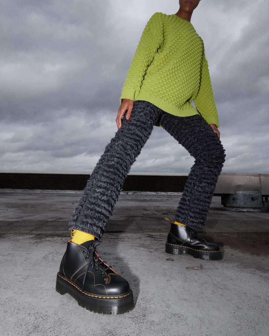 Botines Dr Martens Church Platform Monkey Hombre Negras  España |  75439-XNSL