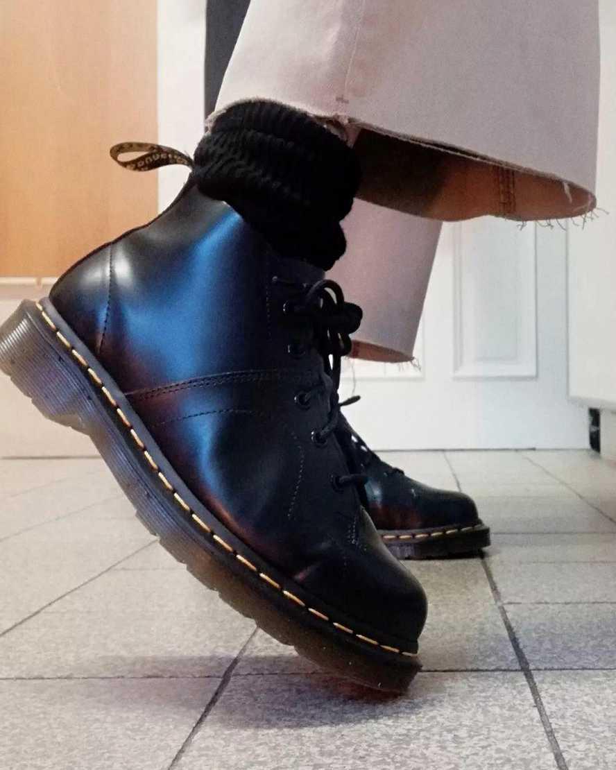 Botines Dr Martens Church Smooth Leather Monkey Hombre Negras  España |  08179-SRPT
