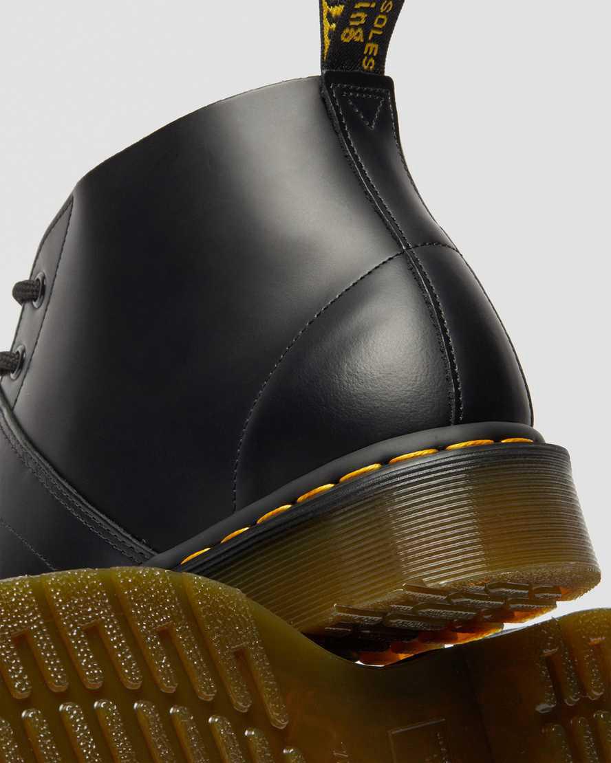 Botines Dr Martens Church Smooth Leather Monkey Hombre Negras  España |  08179-SRPT
