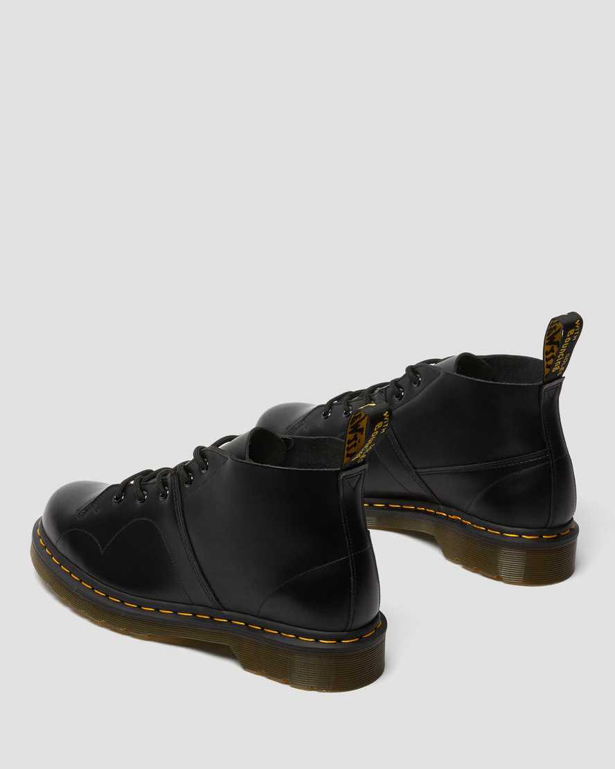 Botines Dr Martens Church Smooth Leather Monkey Hombre Negras  España |  08179-SRPT