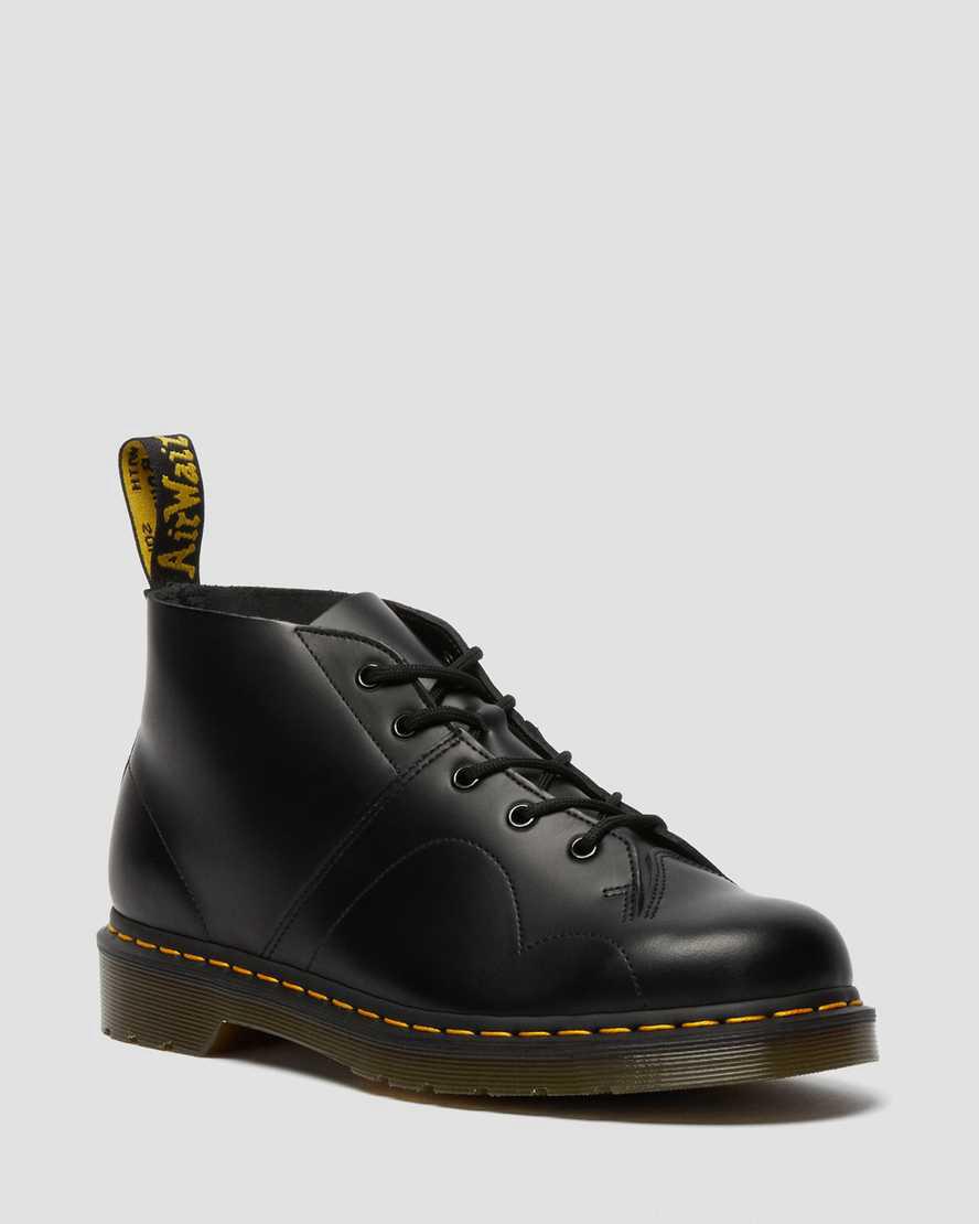 Botines Dr Martens Church Smooth Leather Monkey Hombre Negras  España |  08179-SRPT