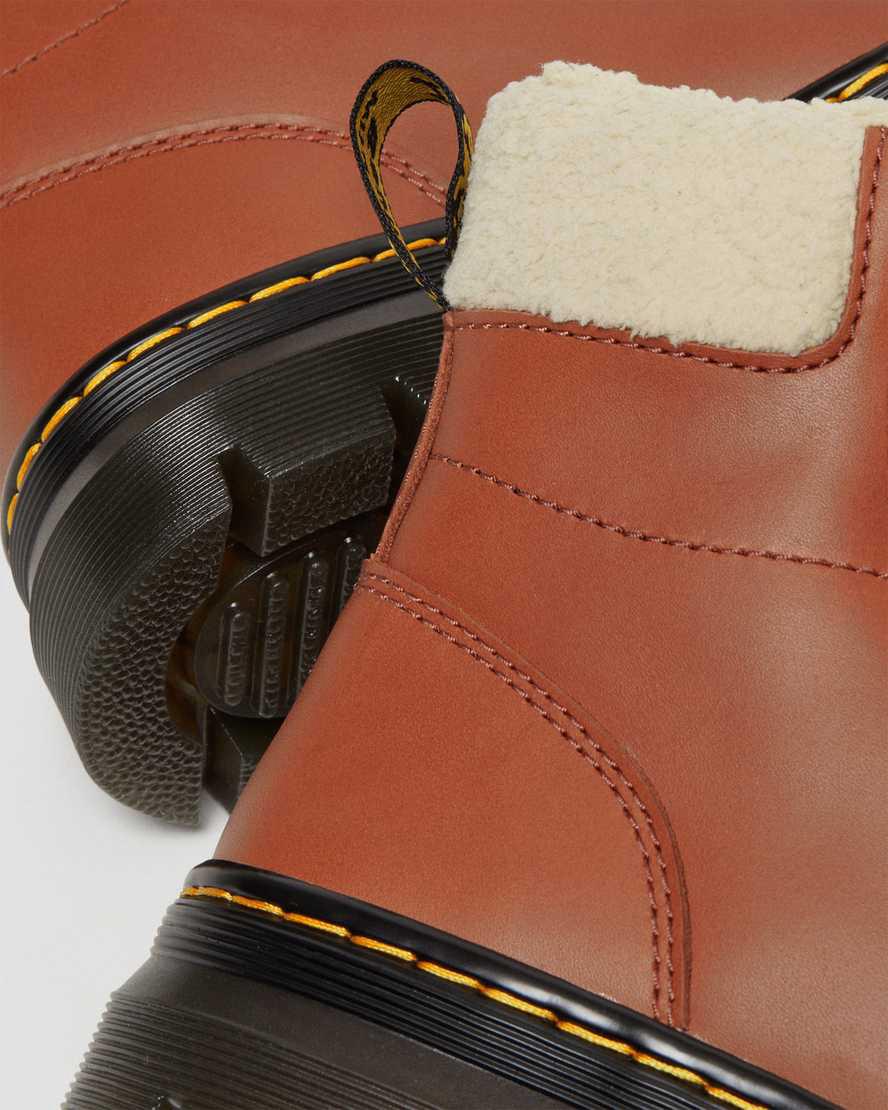 Botines Dr Martens Combs Faux Fur-Lined Mujer Marrones  España |  93408-NXSR