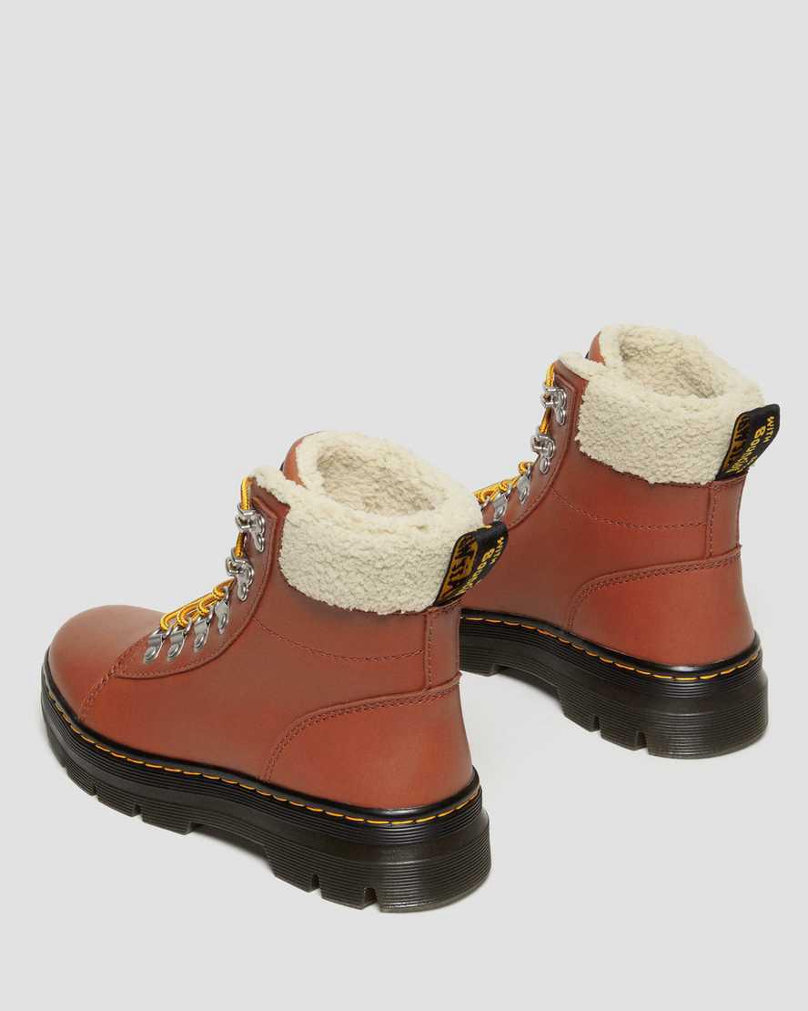 Botines Dr Martens Combs Faux Fur-Lined Mujer Marrones  España |  93408-NXSR