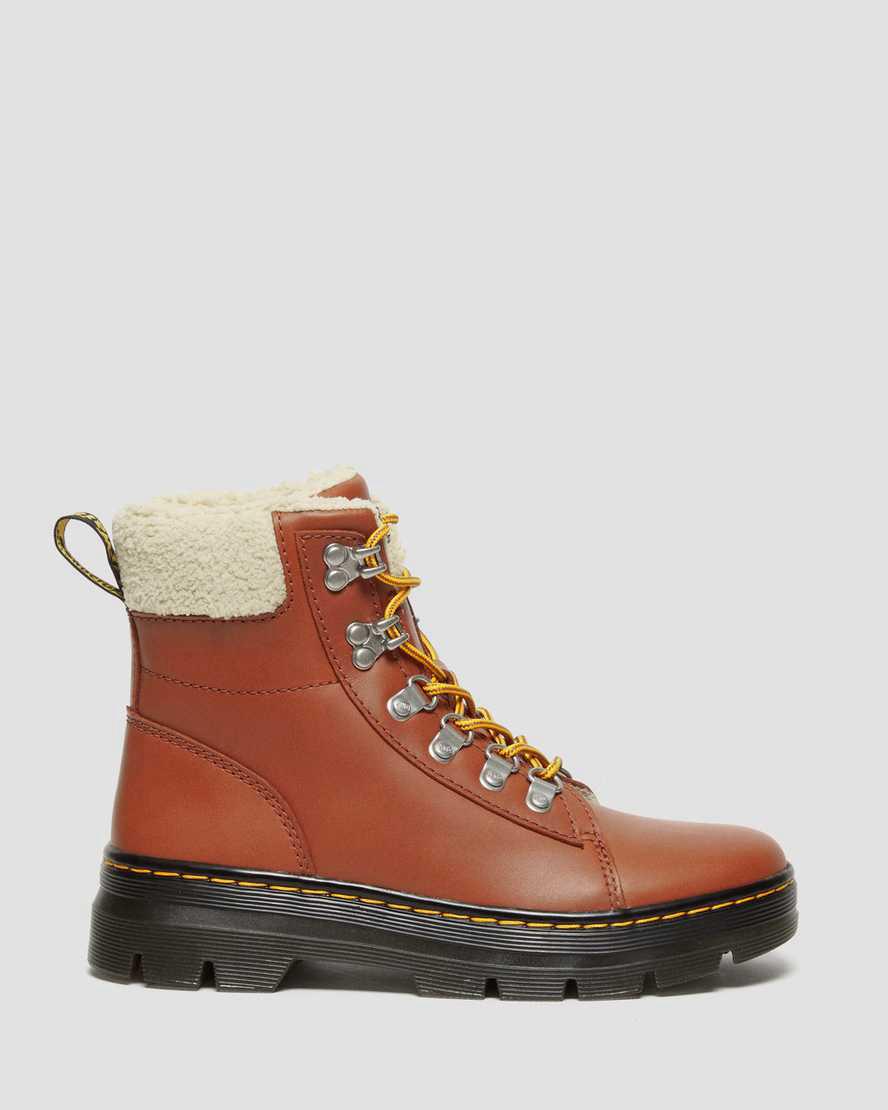 Botines Dr Martens Combs Faux Fur-Lined Mujer Marrones  España |  93408-NXSR