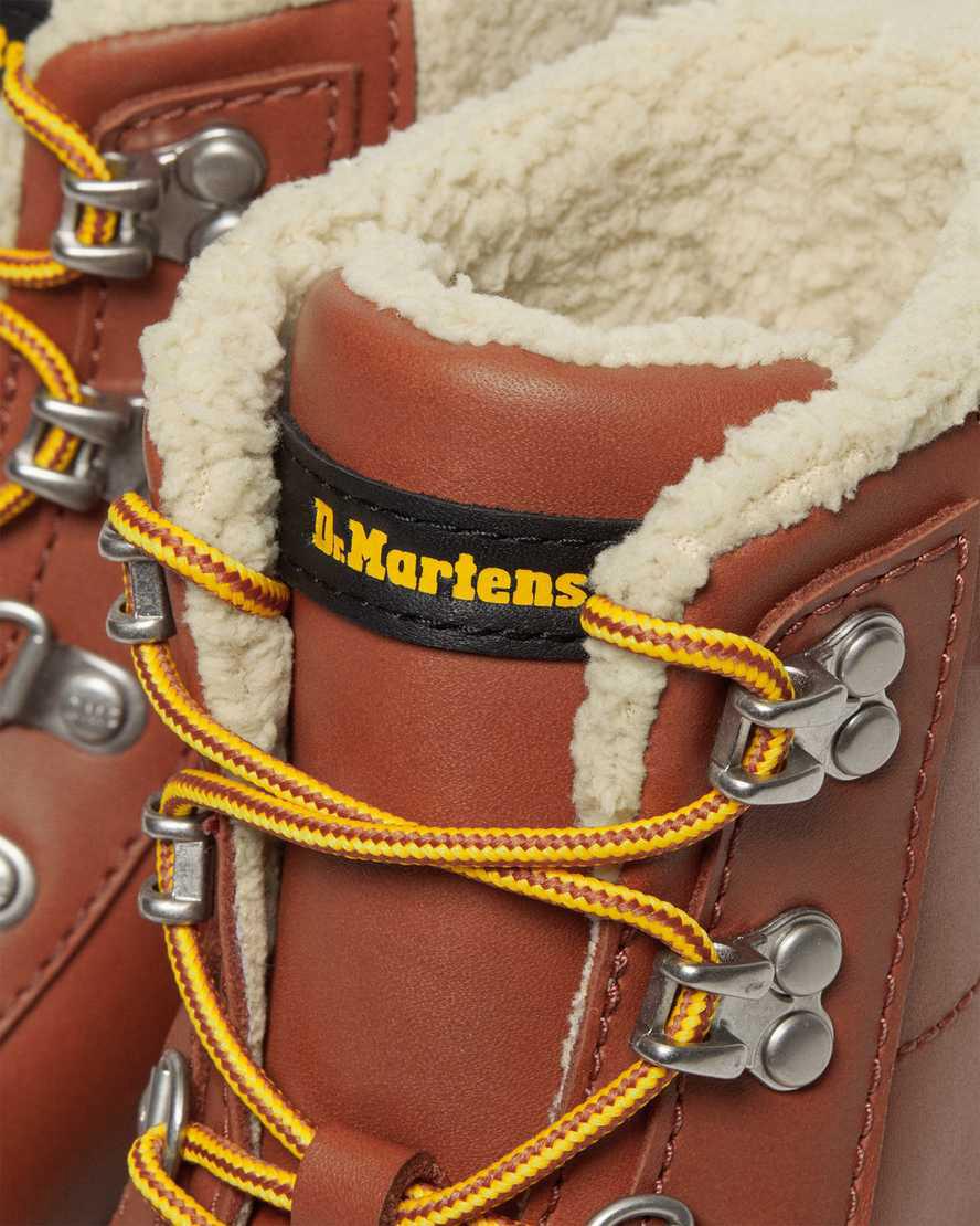 Botines Dr Martens Combs Faux Fur-Lined Mujer Marrones  España |  93408-NXSR