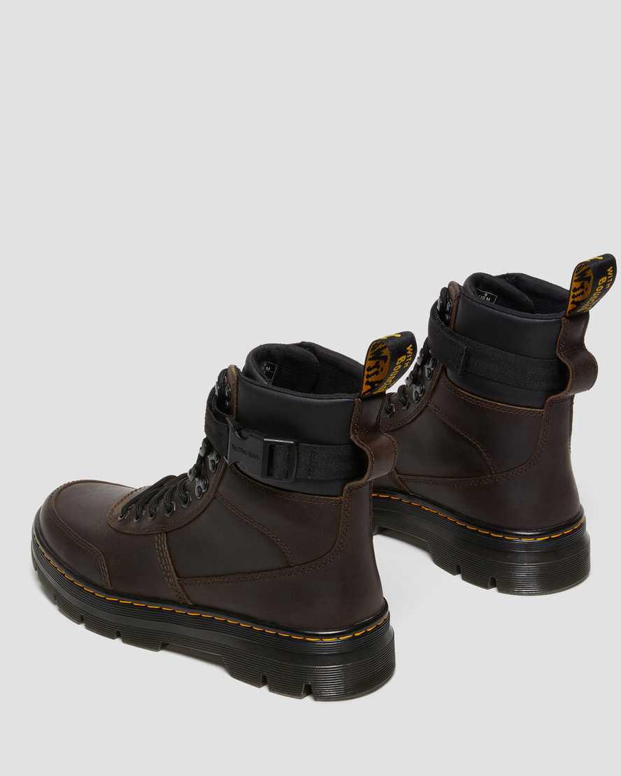 Botines Dr Martens Combs Tech Crazy Horse Leather Hombre Marrones Oscuro  España |  56327-BKUR
