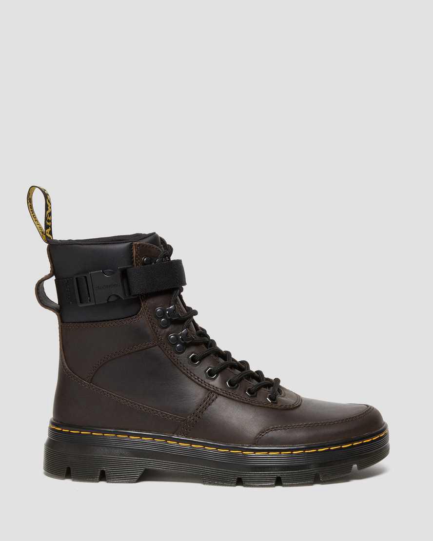 Botines Dr Martens Combs Tech Crazy Horse Leather Hombre Marrones Oscuro  España |  56327-BKUR