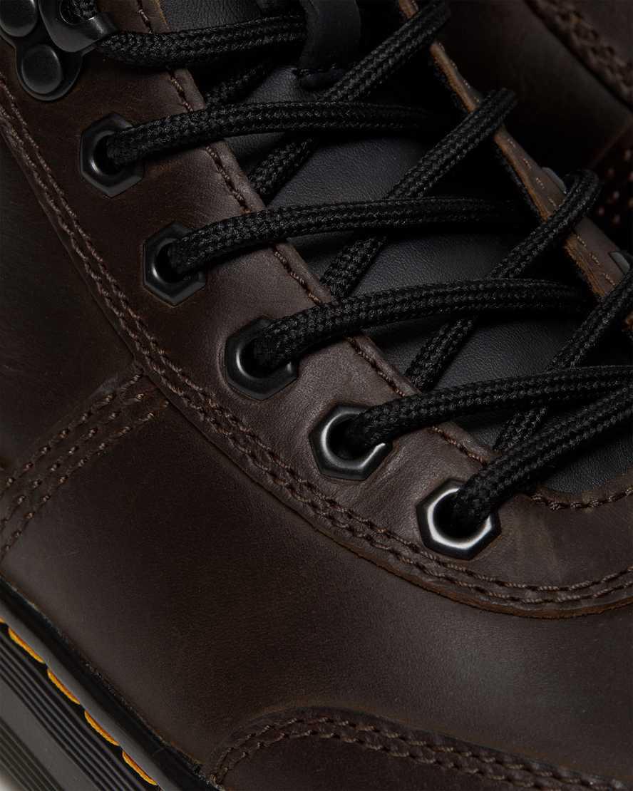 Botines Dr Martens Combs Tech Crazy Horse Leather Hombre Marrones Oscuro  España |  56327-BKUR