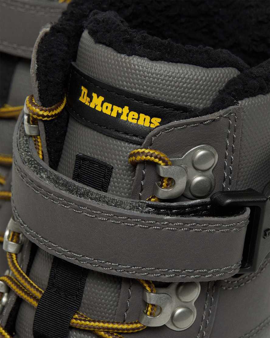 Botines Dr Martens Combs Tech Faux Fur-Lined Mujer Gris  España |  05897-MSDX