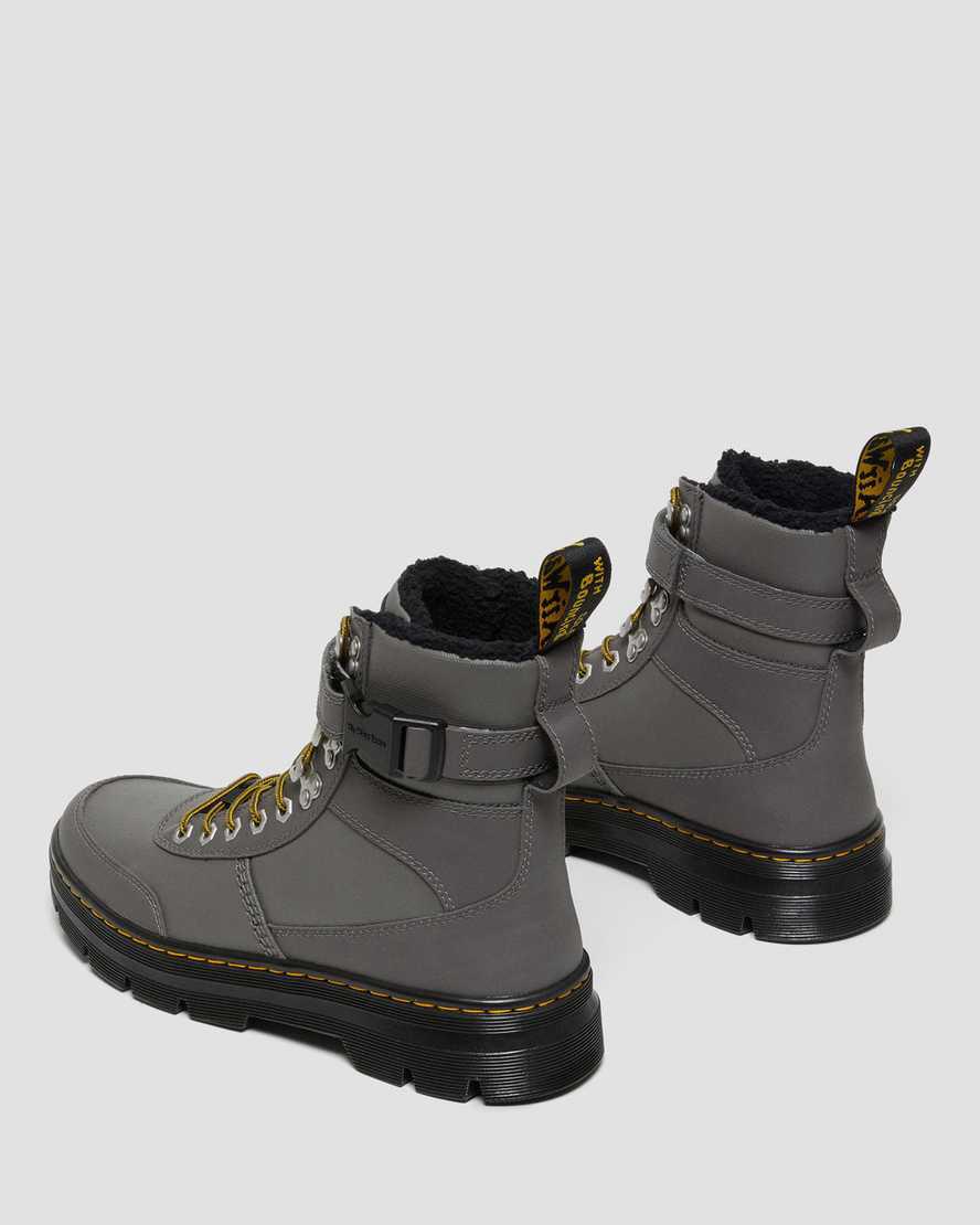 Botines Dr Martens Combs Tech Faux Fur-Lined Mujer Gris  España |  05897-MSDX