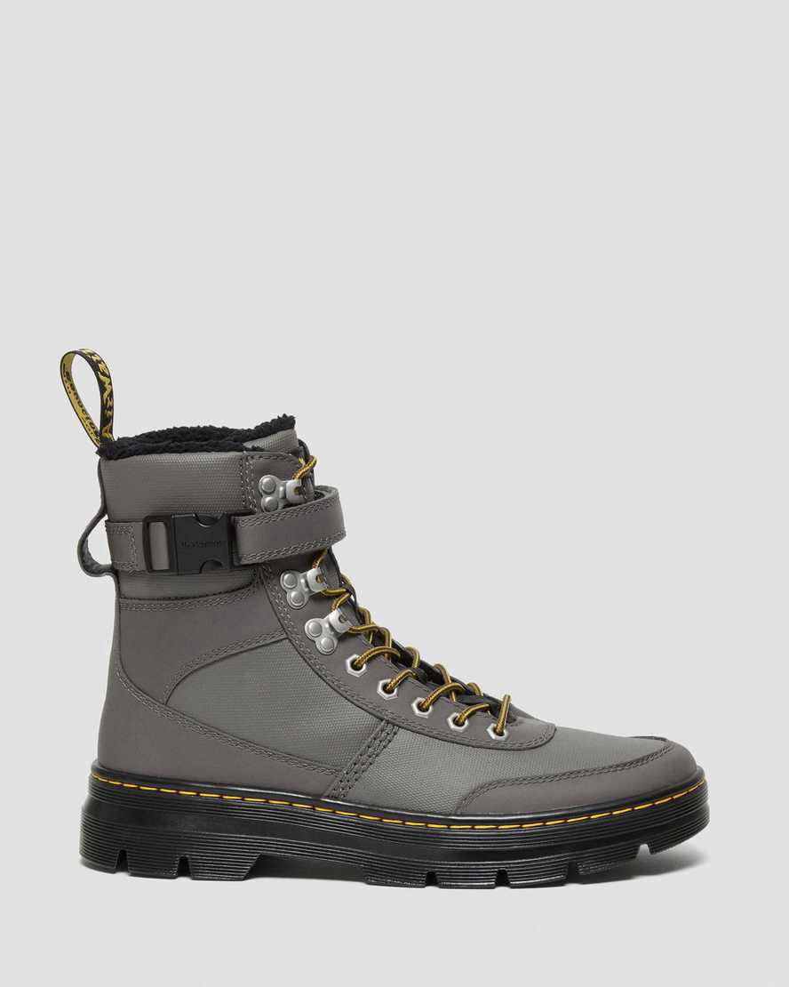 Botines Dr Martens Combs Tech Faux Fur-Lined Mujer Gris  España |  05897-MSDX
