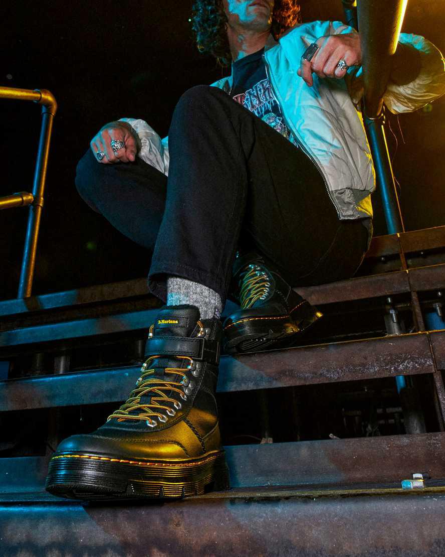 Botines Dr Martens Combs Tech Faux Fur-Lined Mujer Negras  España |  25631-NVZT