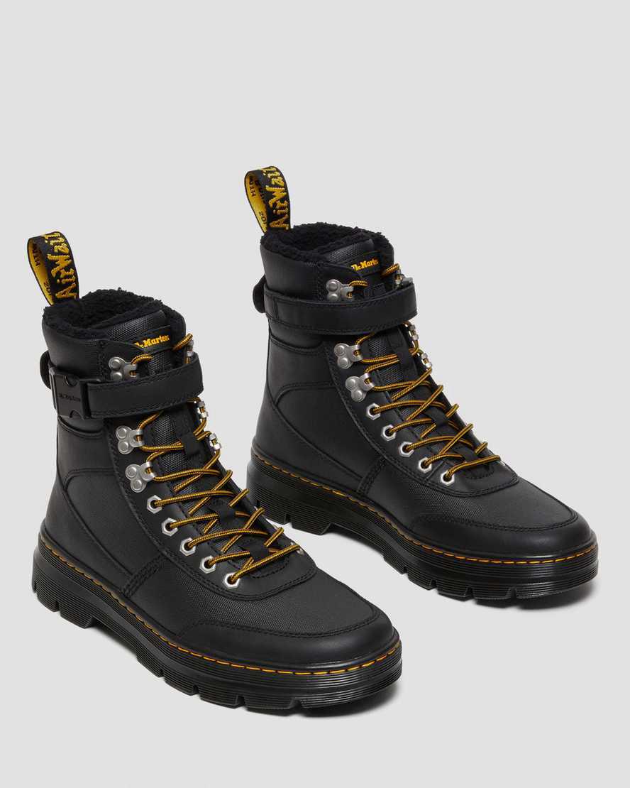 Botines Dr Martens Combs Tech Faux Fur-Lined Hombre Negras  España |  92130-IYGD