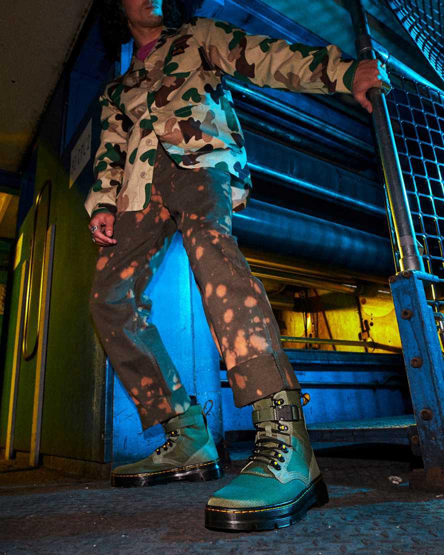 Botines Dr Martens Combs Tech II Poly Mujer Kaki Verde  España |  30751-ALSM