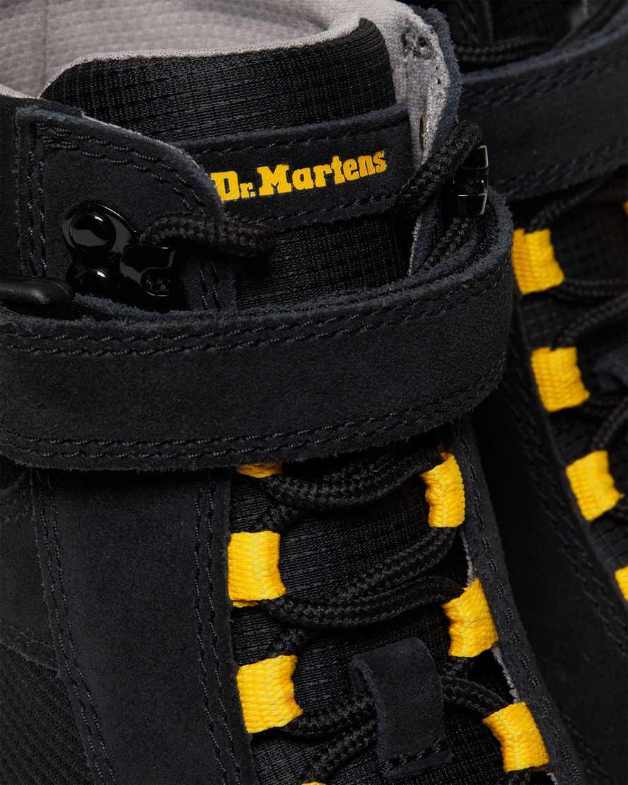 Botines Dr Martens Combs Tech Milled Nappa & Suede Mujer Negras  España |  20413-QWHR