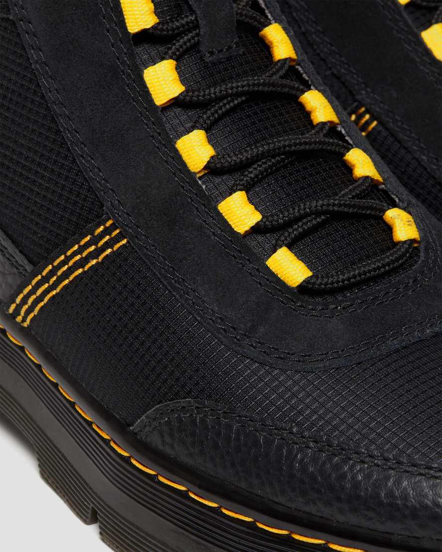 Botines Dr Martens Combs Tech Milled Nappa & Suede Mujer Negras  España |  20413-QWHR