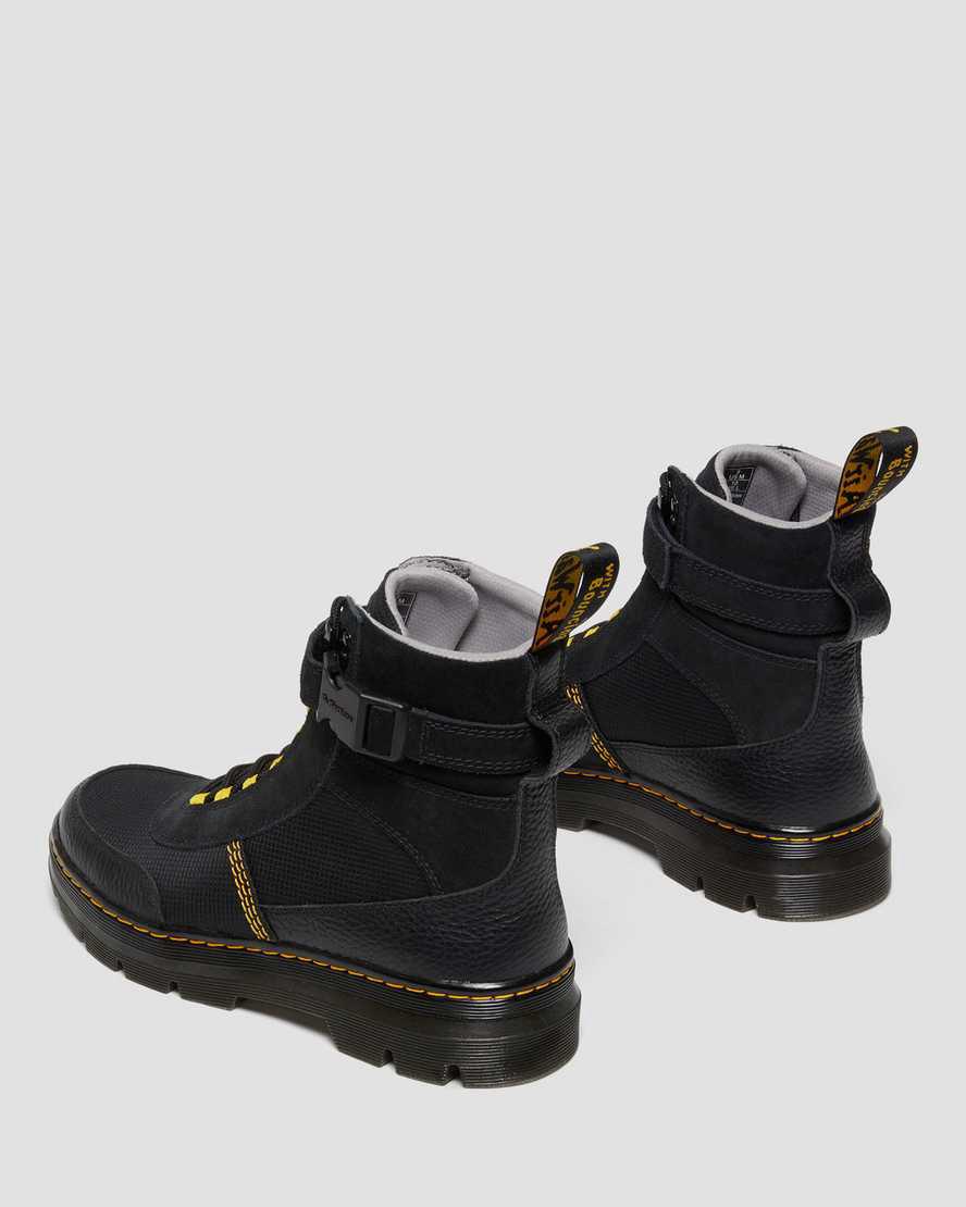 Botines Dr Martens Combs Tech Milled Nappa & Suede Hombre Negras  España |  29586-LVCQ