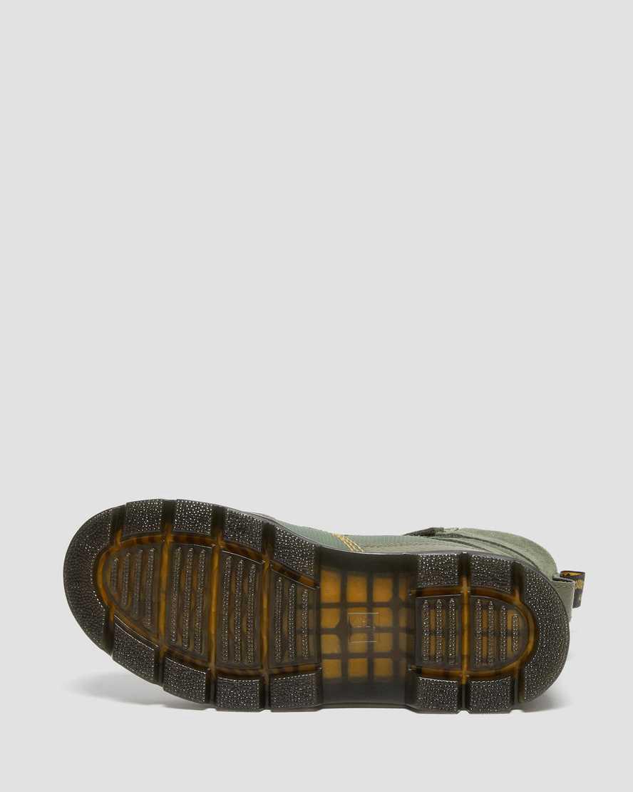 Botines Dr Martens Combs Tech Milled Nappa & Suede Mujer Kaki Verde  España |  62108-RYJV