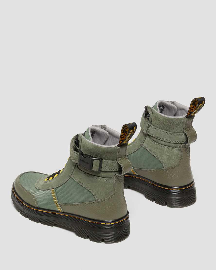 Botines Dr Martens Combs Tech Milled Nappa & Suede Hombre Kaki Verde  España |  84097-DEHP