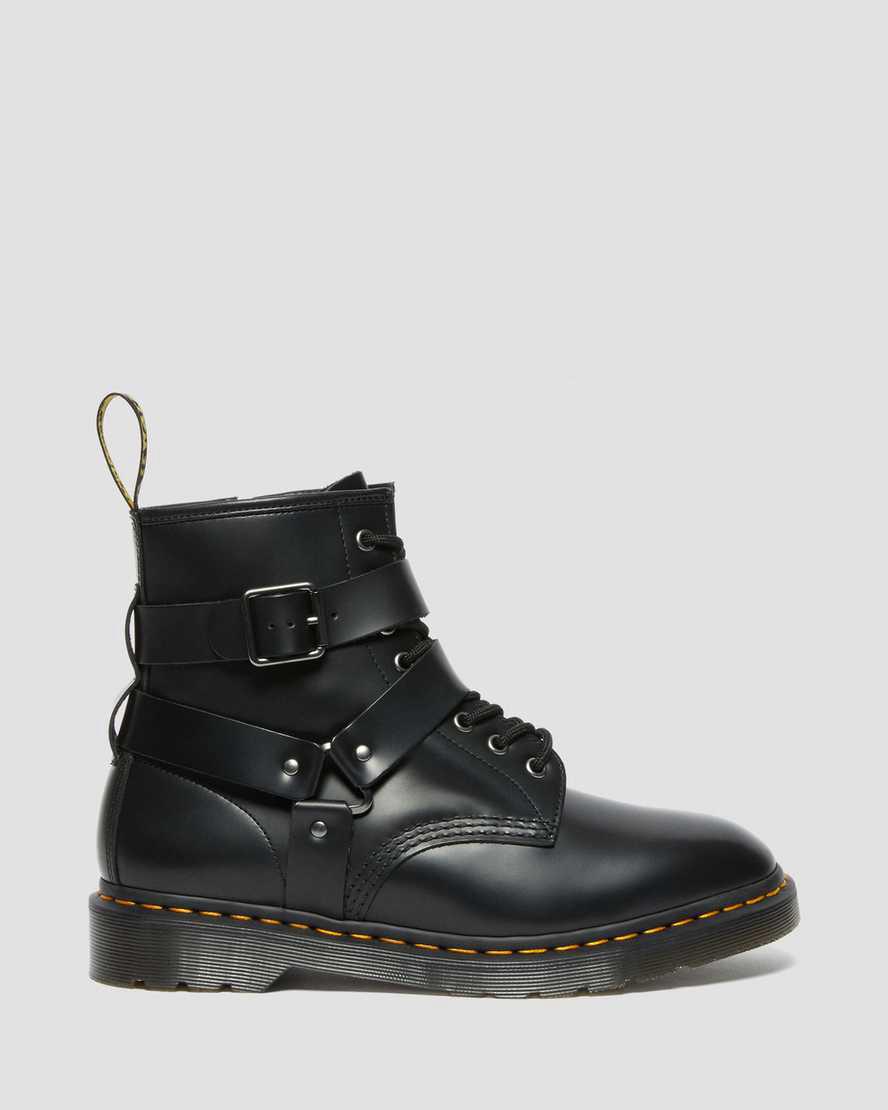 Botines Dr Martens Cristofor Leather Harness Lace Up Mujer Negras  España |  58673-YMXO
