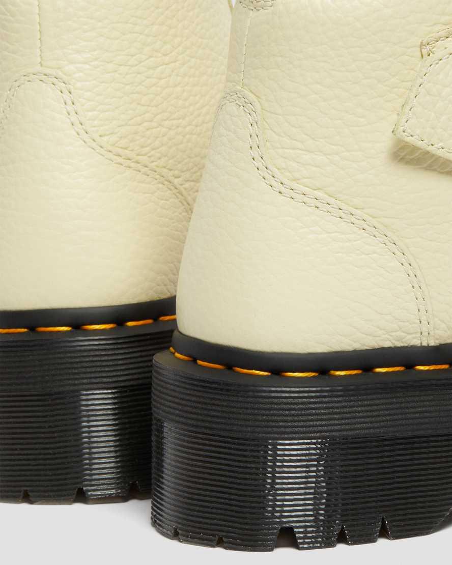 Botines Dr Martens Devon Heart Leather Platform Mujer Marrones Creme  España |  92805-BAEH