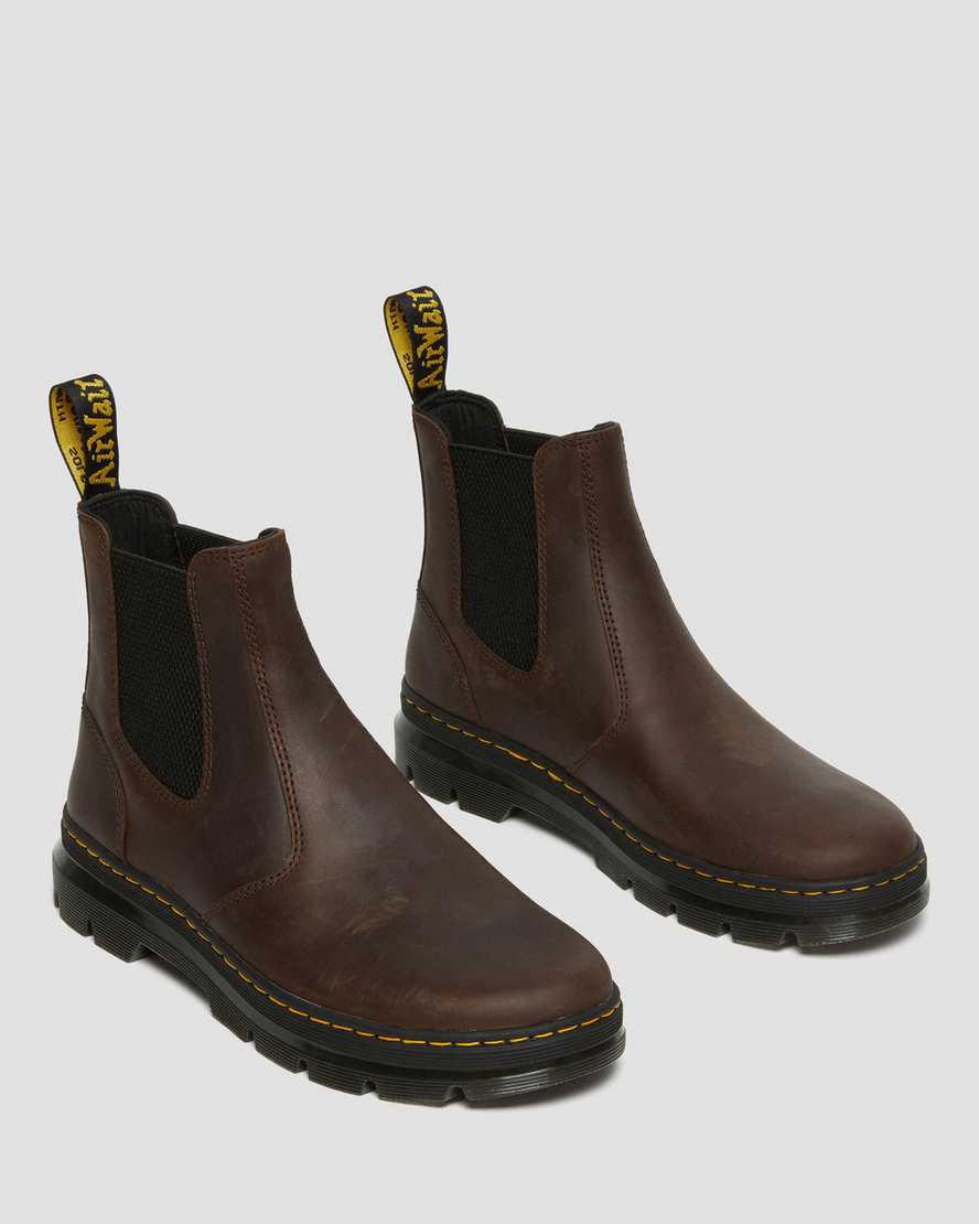 Botines Dr Martens Embury Crazy Horse Leather Mujer Marrones  España |  32065-EJRB
