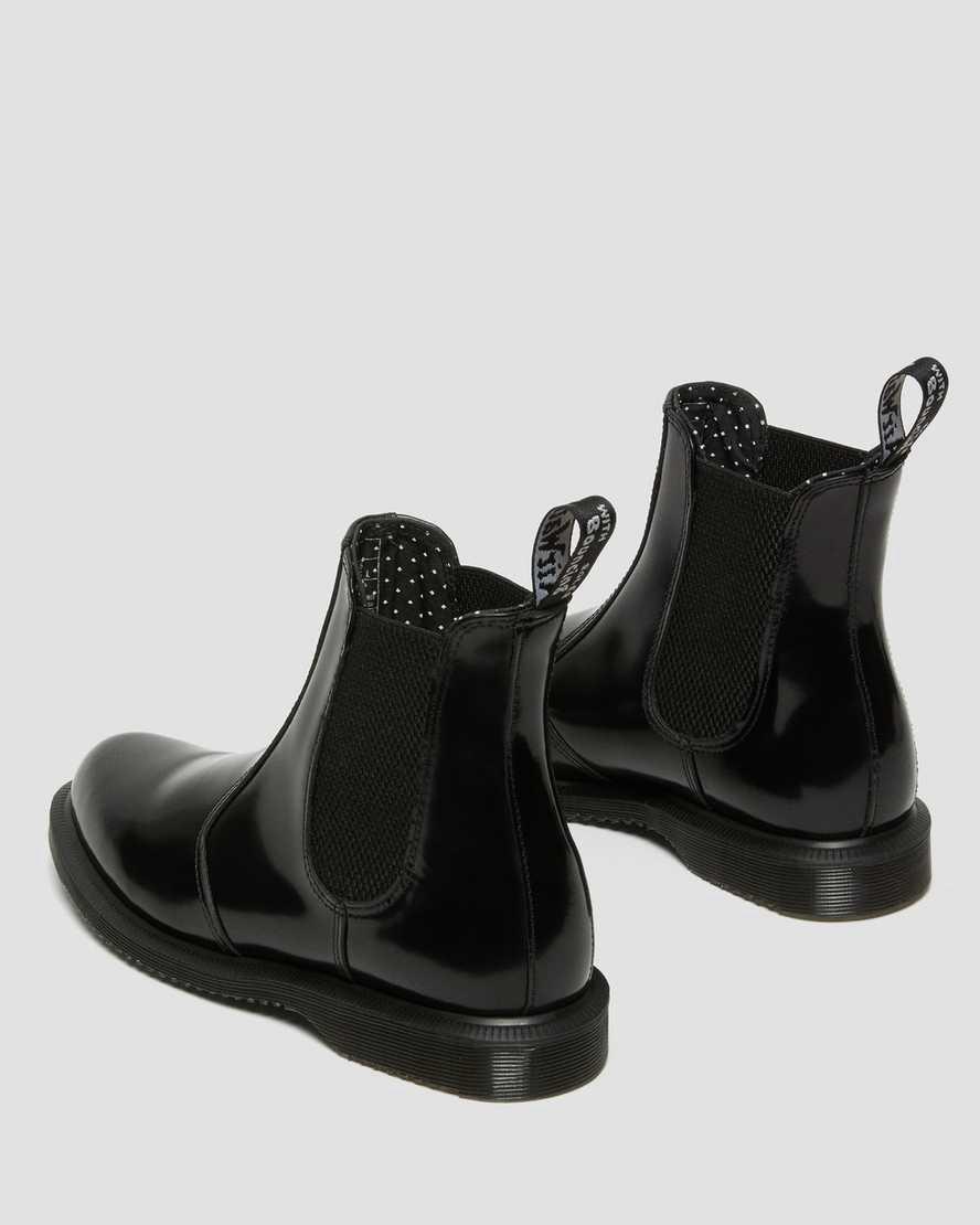 Botines Dr Martens Flora Smooth Leather Chelsea Mujer Negras  España |  07615-ZXYO