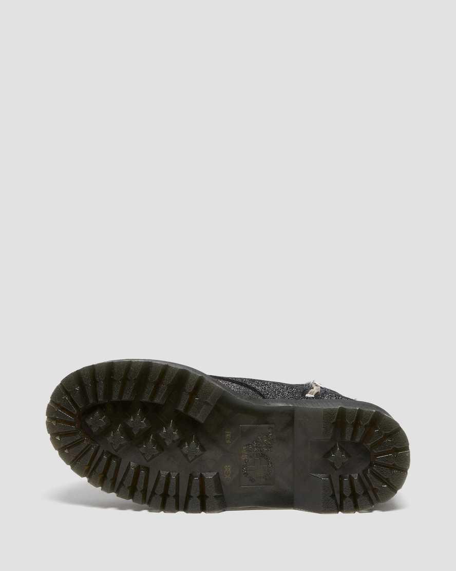 Botines Dr Martens Jadon Boot Faux Fur-Lined Metallic Leather Platforms Mujer Negras  España |  95716-WIZT