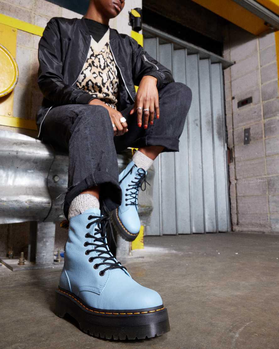 Botines Dr Martens Jadon Boot III Pisa Leather Platforms Hombre Azules  España |  50148-TPHB