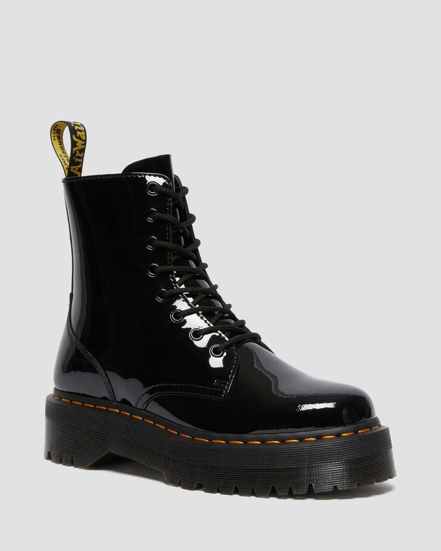 Botines Dr Martens Jadon Boot Patent Leather Platforms Hombre Negras  España |  93172-KVTL