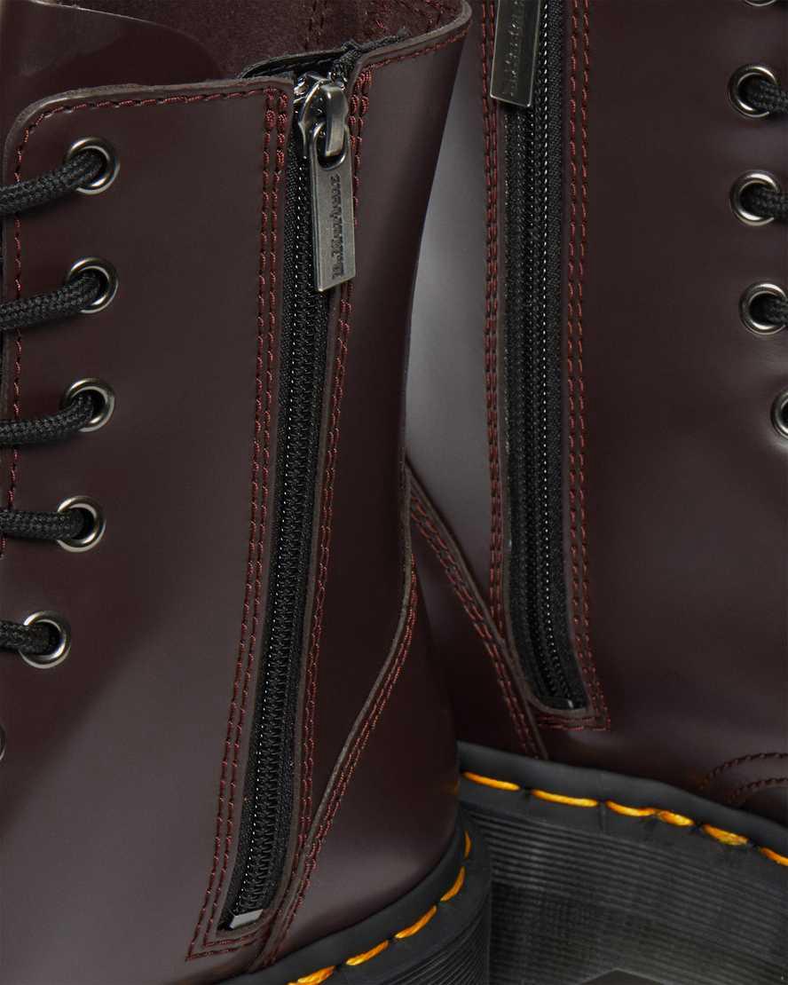 Botines Dr Martens Jadon Boot Smooth Leather Platforms Mujer Burdeos  España |  65038-UZJH