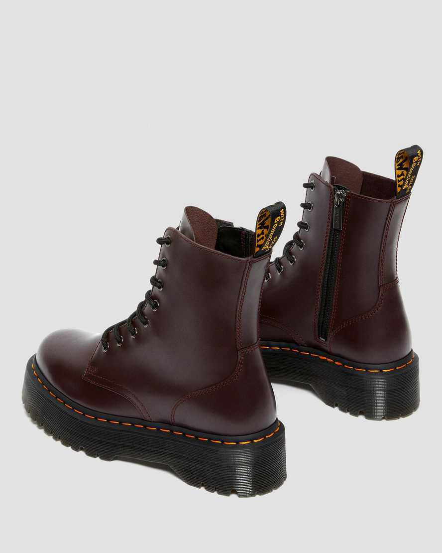 Botines Dr Martens Jadon Boot Smooth Leather Platforms Mujer Burdeos  España |  65038-UZJH