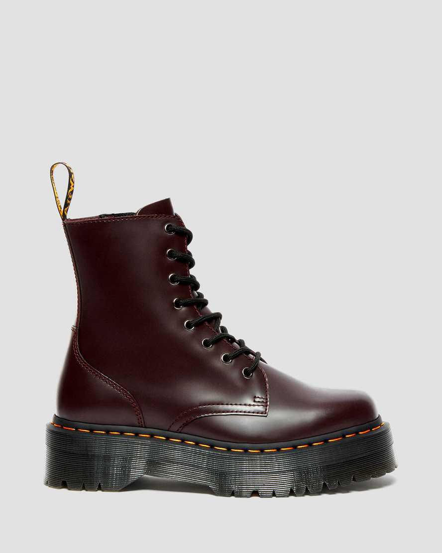 Botines Dr Martens Jadon Boot Smooth Leather Platforms Mujer Burdeos  España |  65038-UZJH
