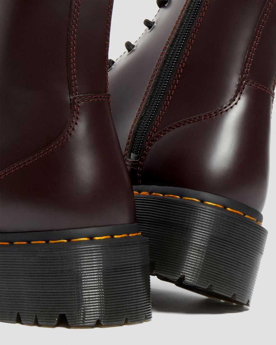 Botines Dr Martens Jadon Boot Smooth Leather Platforms Mujer Burdeos  España |  65038-UZJH