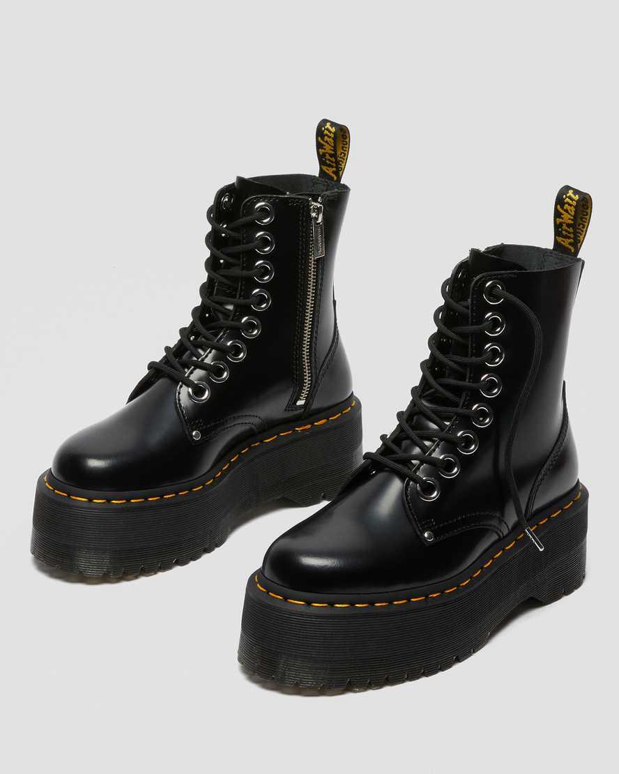 Botines Dr Martens Jadon Max Boot Platforms Mujer Negras  España |  97851-OQCK