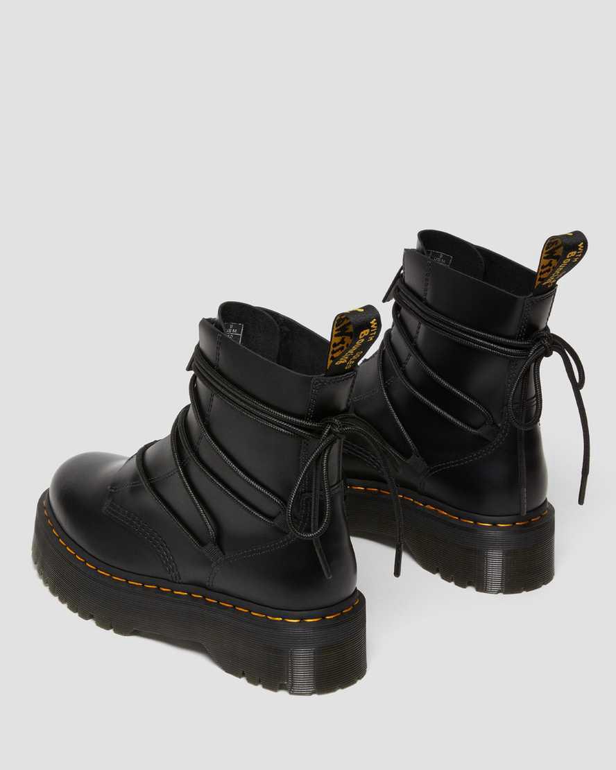 Botines Dr Martens Jarrick II Laced Leather Platform Mujer Negras  España |  90175-QEYL