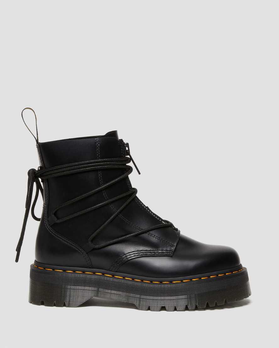 Botines Dr Martens Jarrick II Laced Leather Platform Mujer Negras  España |  90175-QEYL