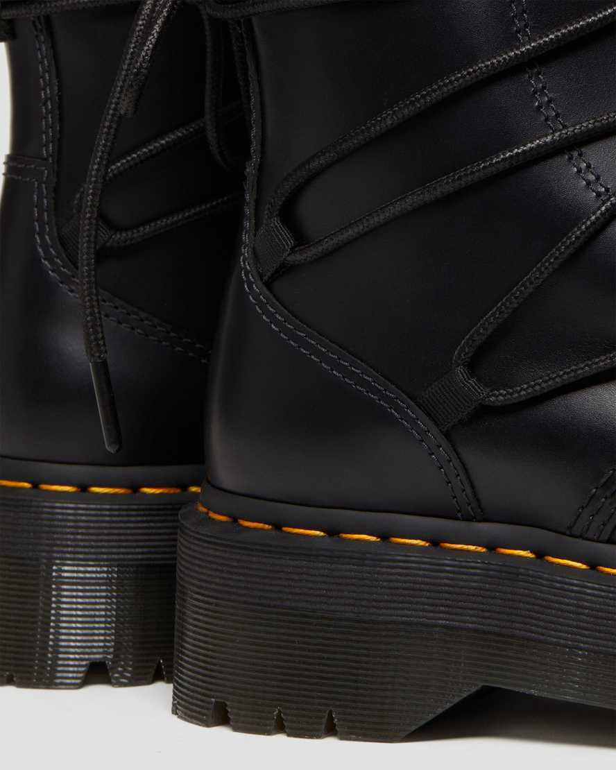 Botines Dr Martens Jarrick II Laced Leather Platform Mujer Negras  España |  90175-QEYL