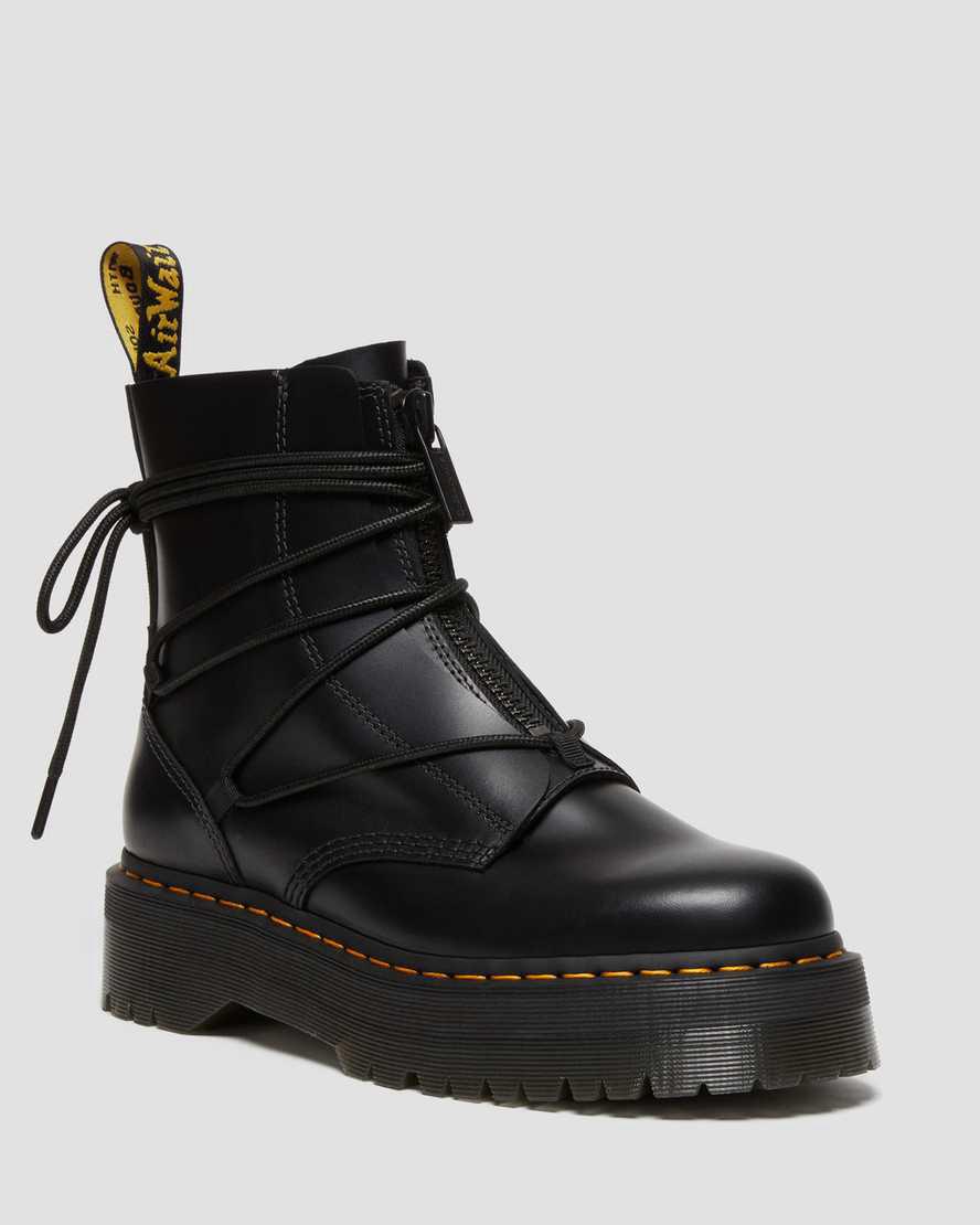 Botines Dr Martens Jarrick II Laced Leather Platform Mujer Negras  España |  90175-QEYL