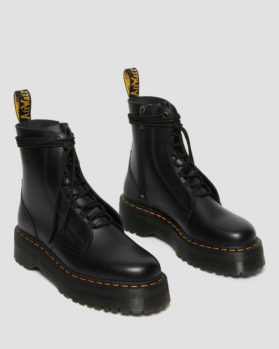 Botines Dr Martens Jarrick Smooth Leather Platform Mujer Negras  España |  76209-TMPQ