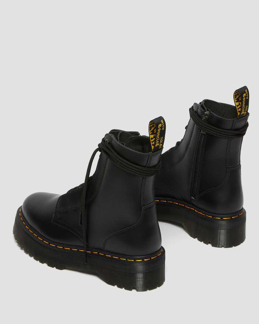 Botines Dr Martens Jarrick Smooth Leather Platform Mujer Negras  España |  76209-TMPQ