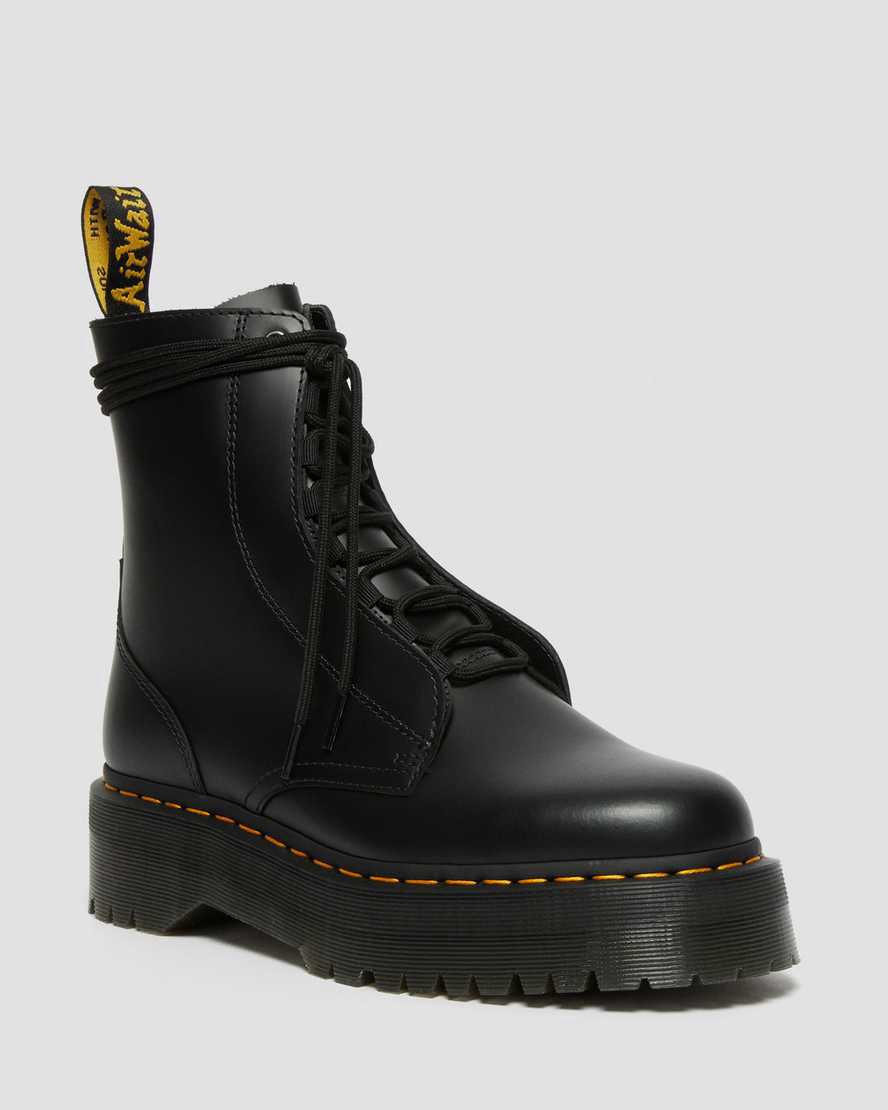 Botines Dr Martens Jarrick Smooth Leather Platform Mujer Negras  España |  76209-TMPQ
