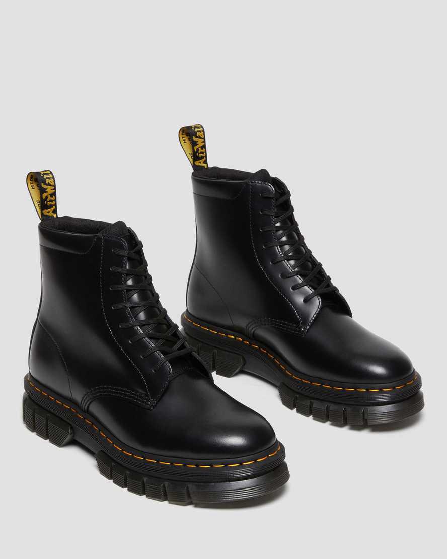 Botines Dr Martens Rikard Smooth Leather Platform Lace Up Hombre Negras  España |  73086-VJYP