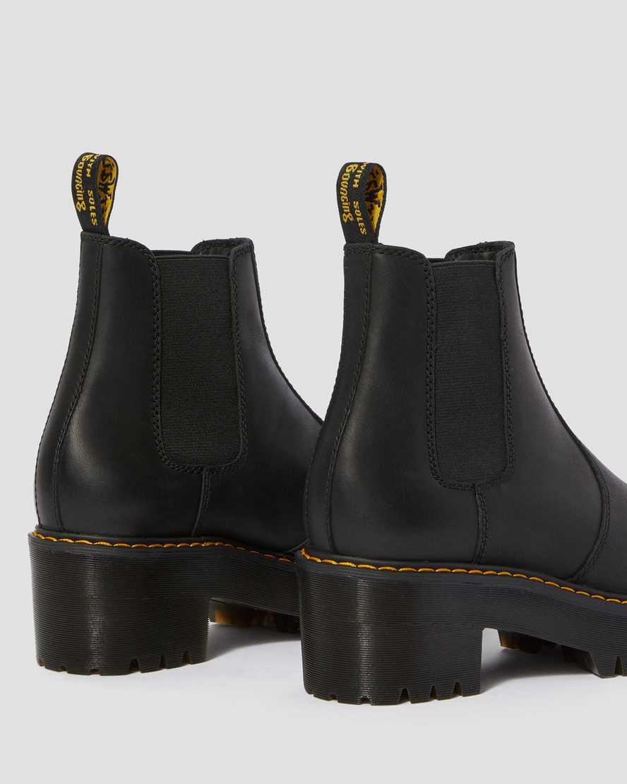 Botines Dr Martens Rometty Wyoming Leather Platform Chelsea Mujer Negras  España |  56179-HTCS